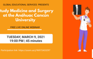 Facebook Event Webinar Invitation - Study Medicine and Surgery at Anahuac Cancur University